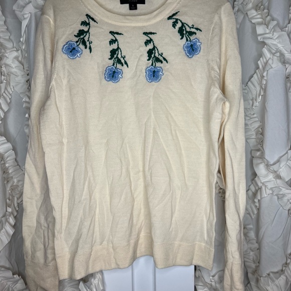 NWOT Jcrew womens Margot embroidered sweater size small - Picture 3 of 4